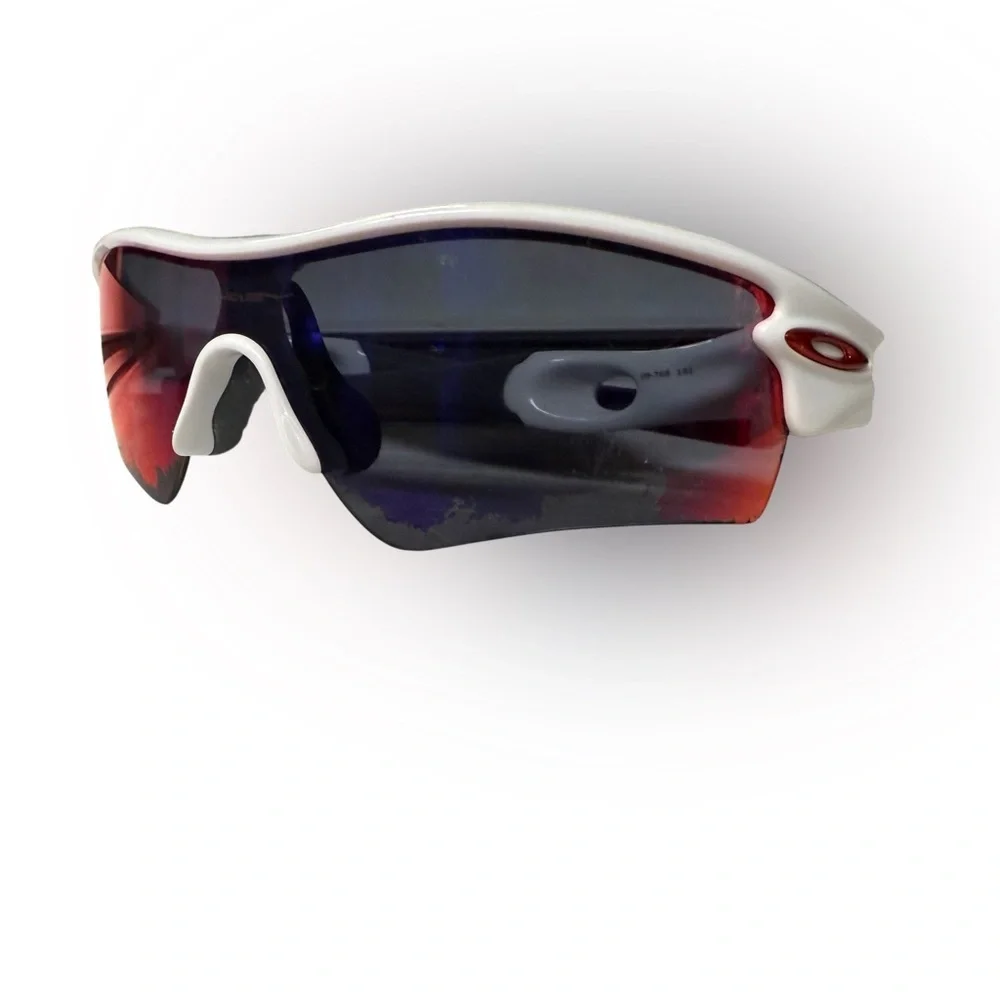 Oakley Radar Path Sunglasses – White/Red Iridium – Peeling Lenses - Picture 2 of 10